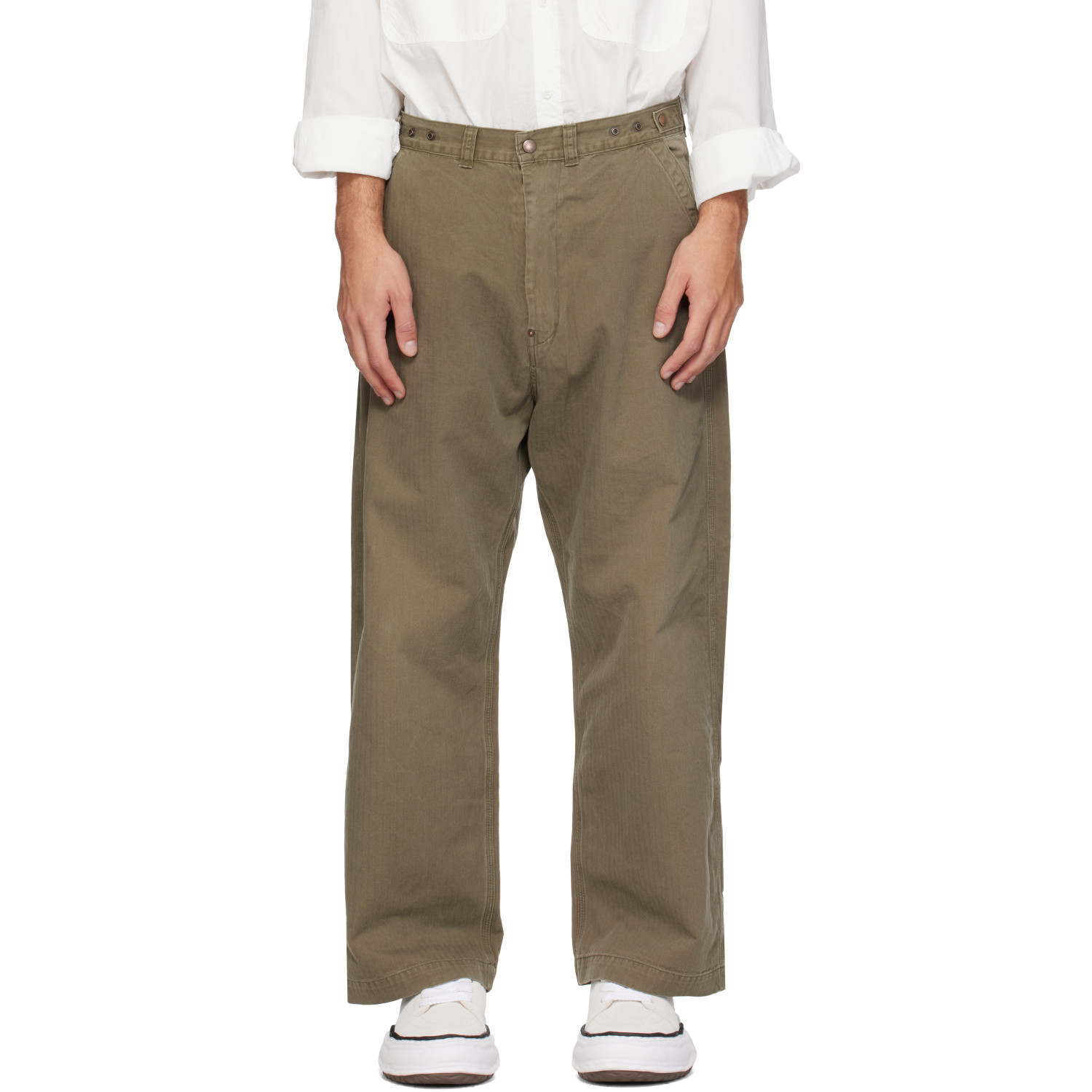 Ordinary Fits 카키 벨 바지