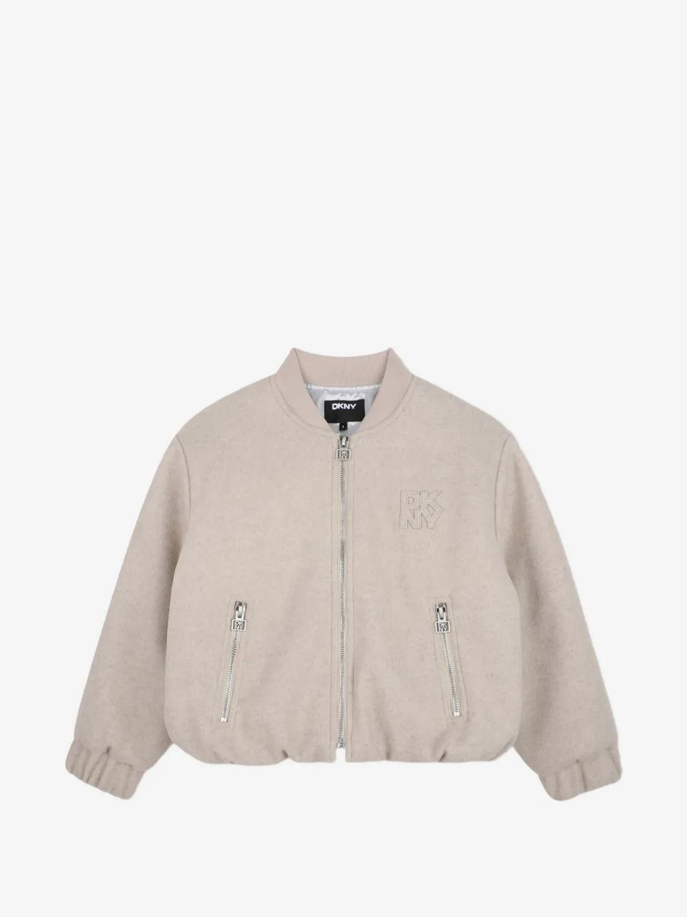 Dkny Kids 로고 자수 봄버 자켓
