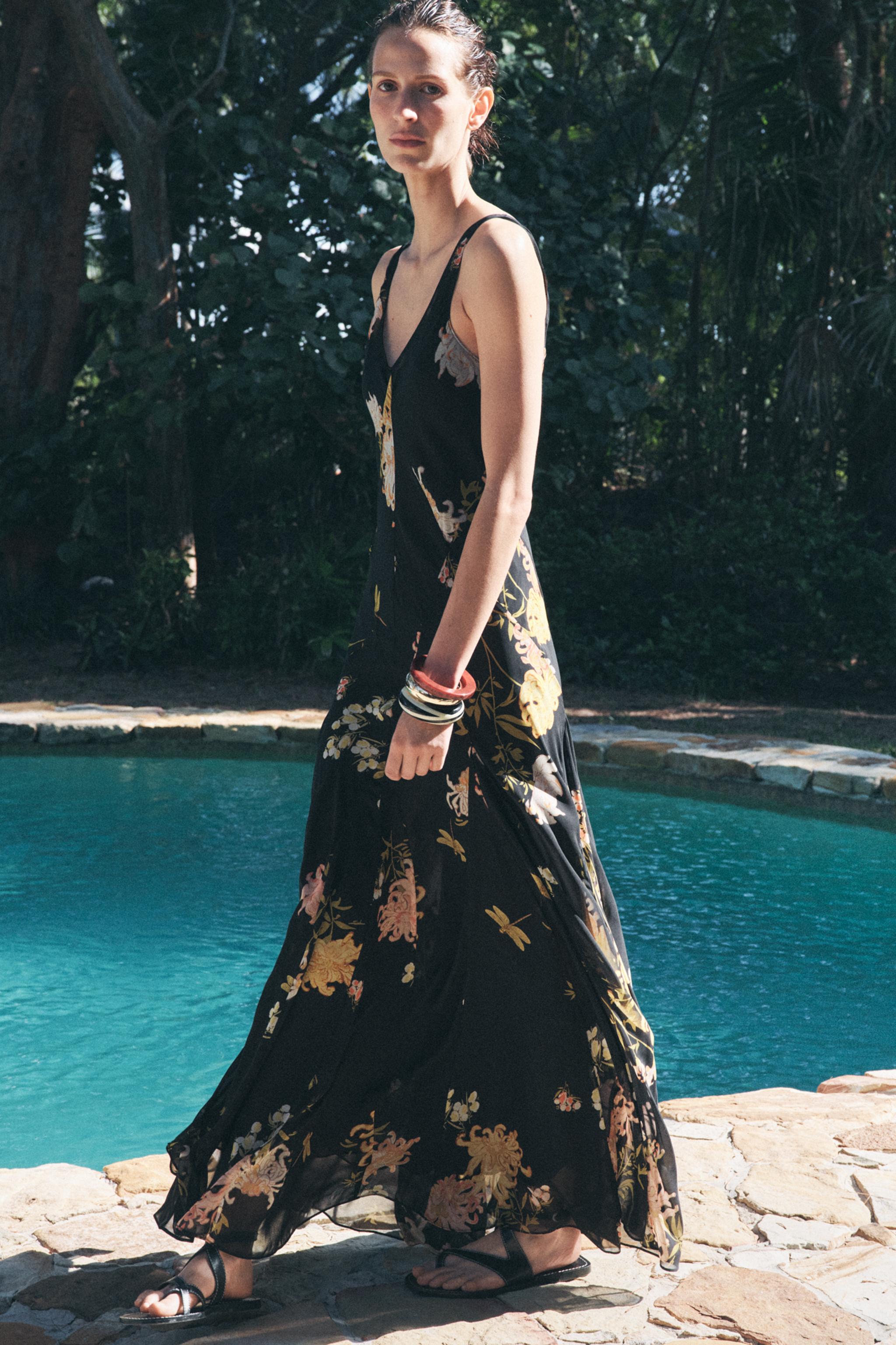 프린트 원피스 ZW 컬렉션 2718100 | ZARA | 페칭 FETCHING