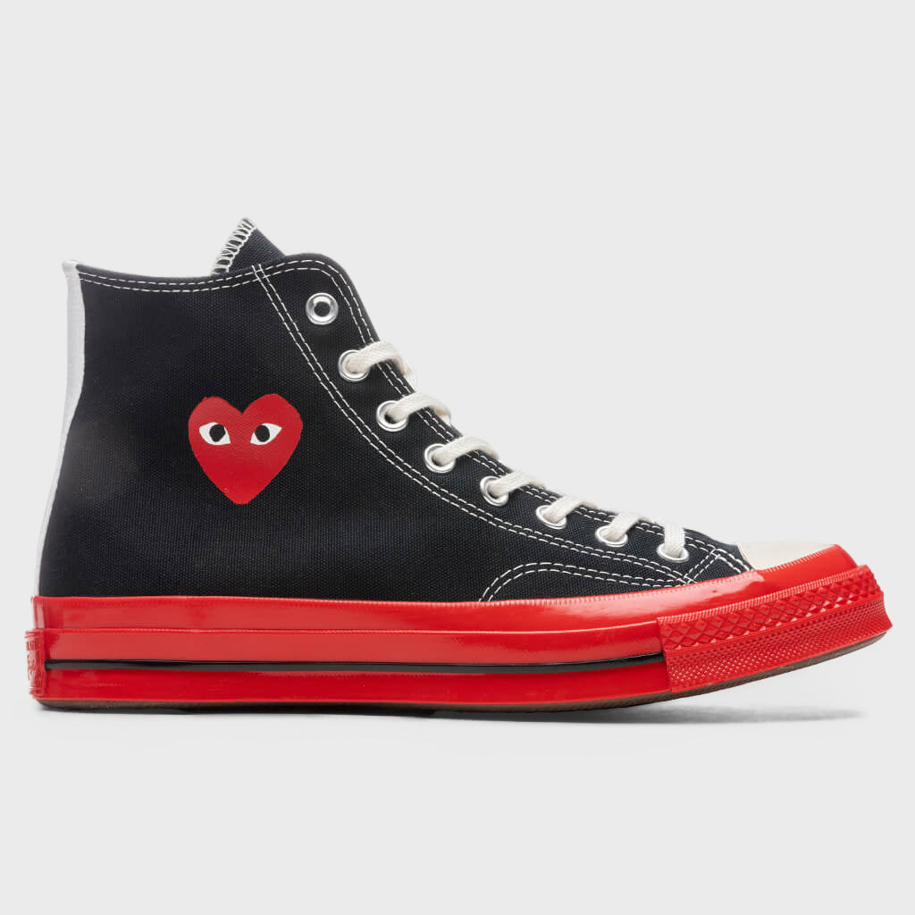 CONVERSE 꼼데가르송 플레이 올스타 척 70 하이 블랙