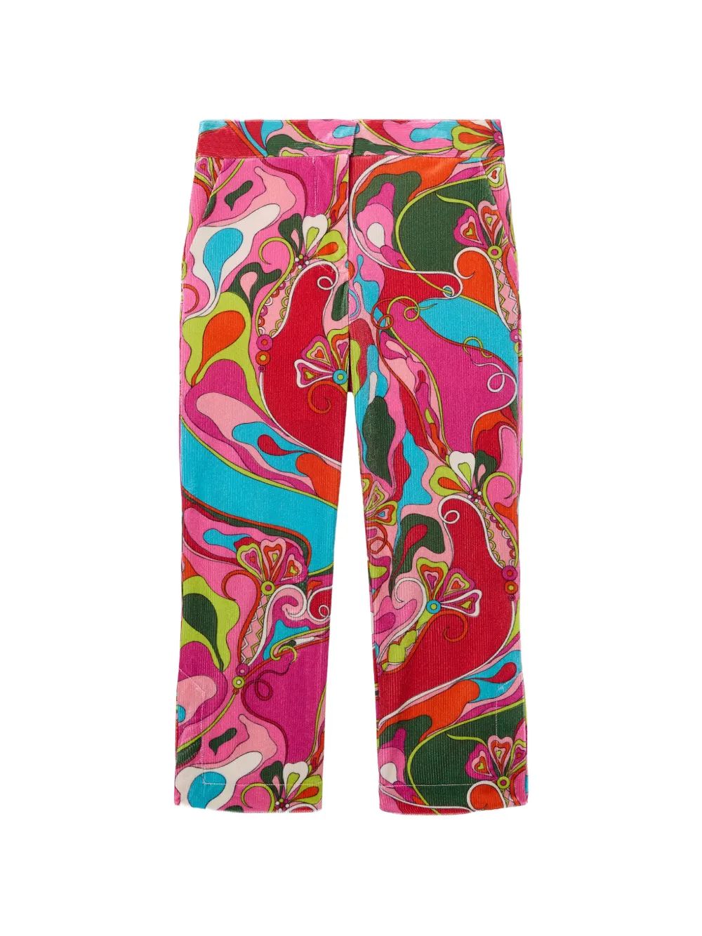 PUCCI KIDS 오르키데이 프린트 벨벳 바지