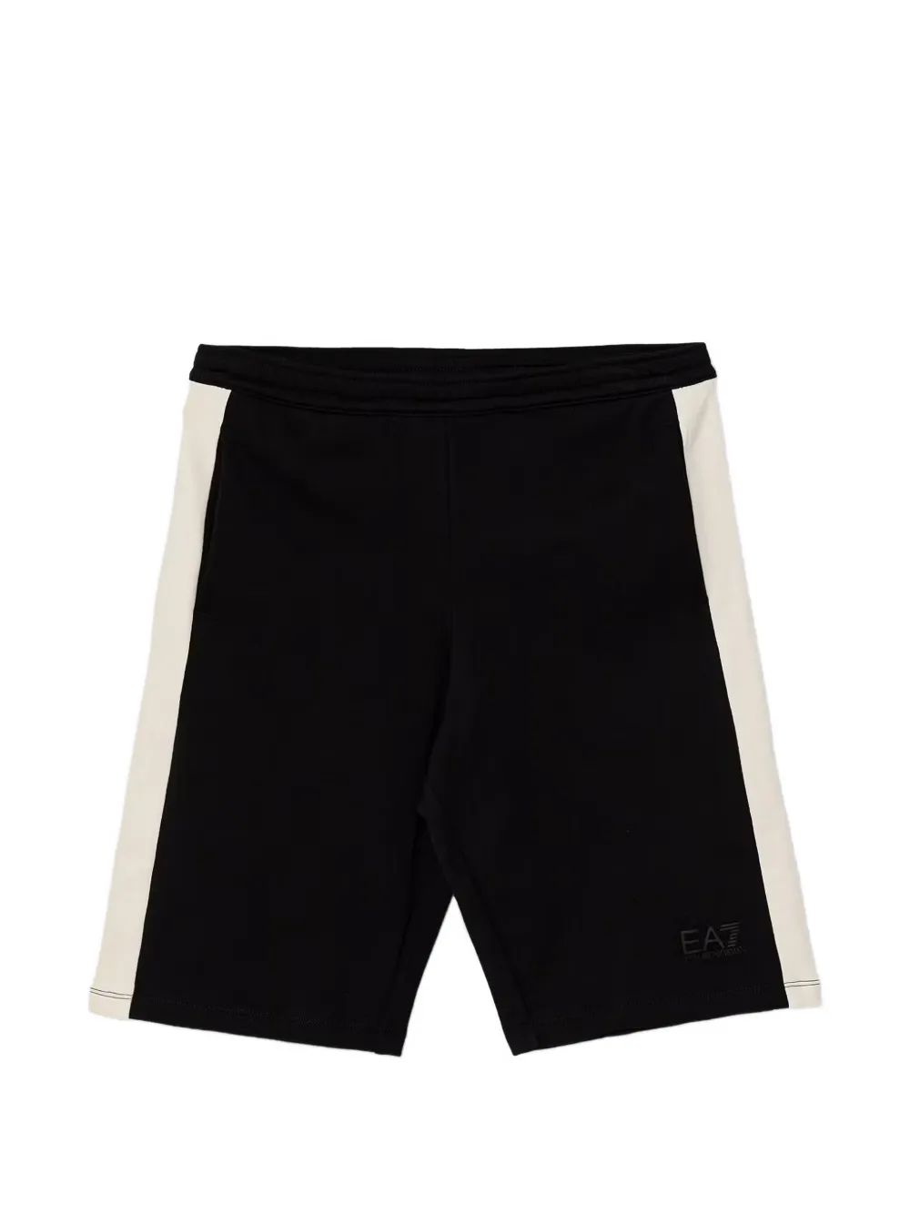 Emporio Armani Kids 사이드 스트라이프 로고 프린트 반바지