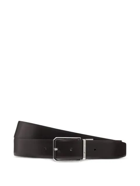 SANTONI 버클 패스닝 가죽 벨트