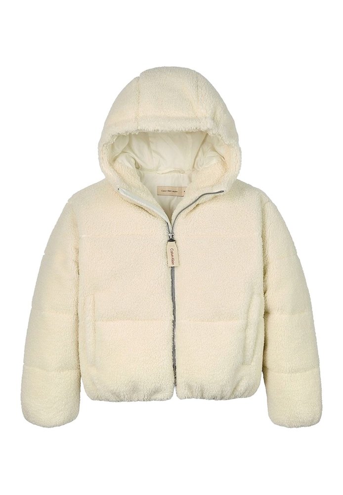 Calvin Klein Kids 지퍼 퀼팅 후드 자켓
