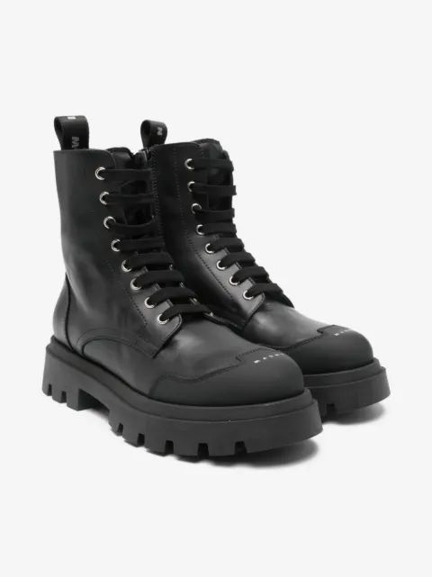 Marni Kids 레이스업 컴뱃 부츠