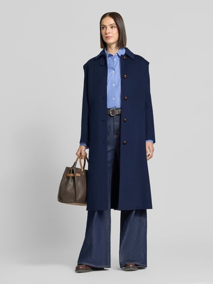 MaxMara Weekend 레귤러 핏 울 혼합 코트 모델 '겟사티'