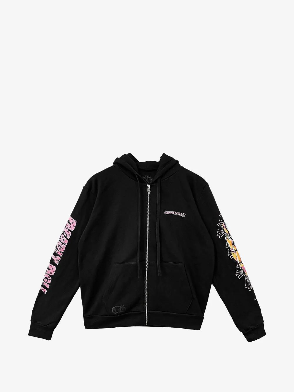 CHROME HEARTS 데들리 돌 크로스 프린트 후드티