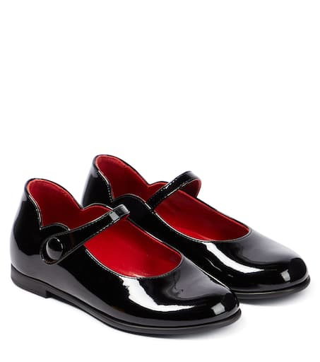 Christian Louboutin Kids 멜로디 페이턴트 레더 플랫 슈즈