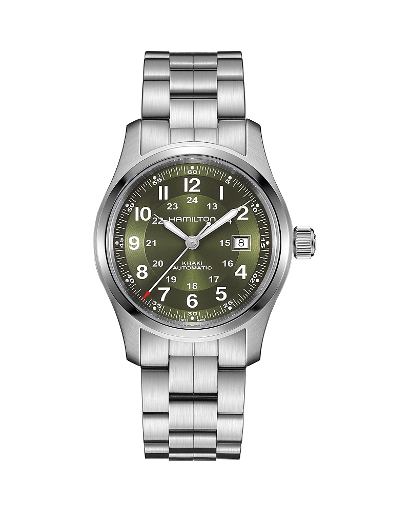 HAMILTON 카키 필드 날짜 자동 시계 42mm