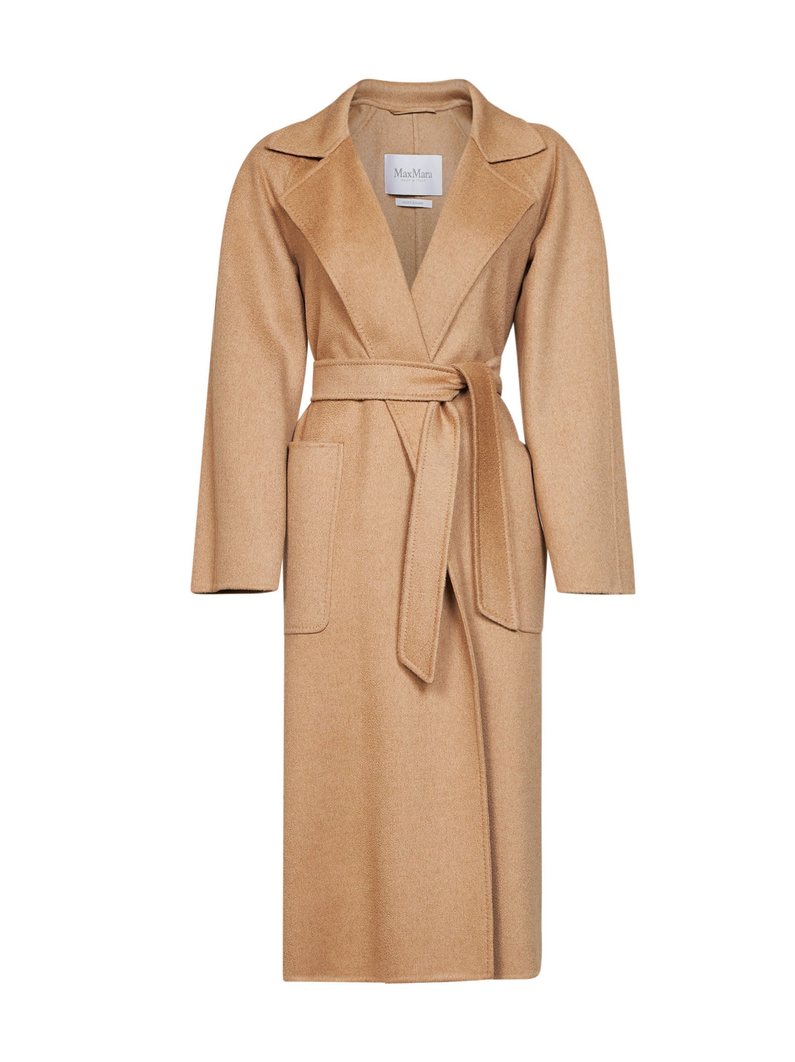 MAXMARA 카멜 레디 아이콘 벨트 코트