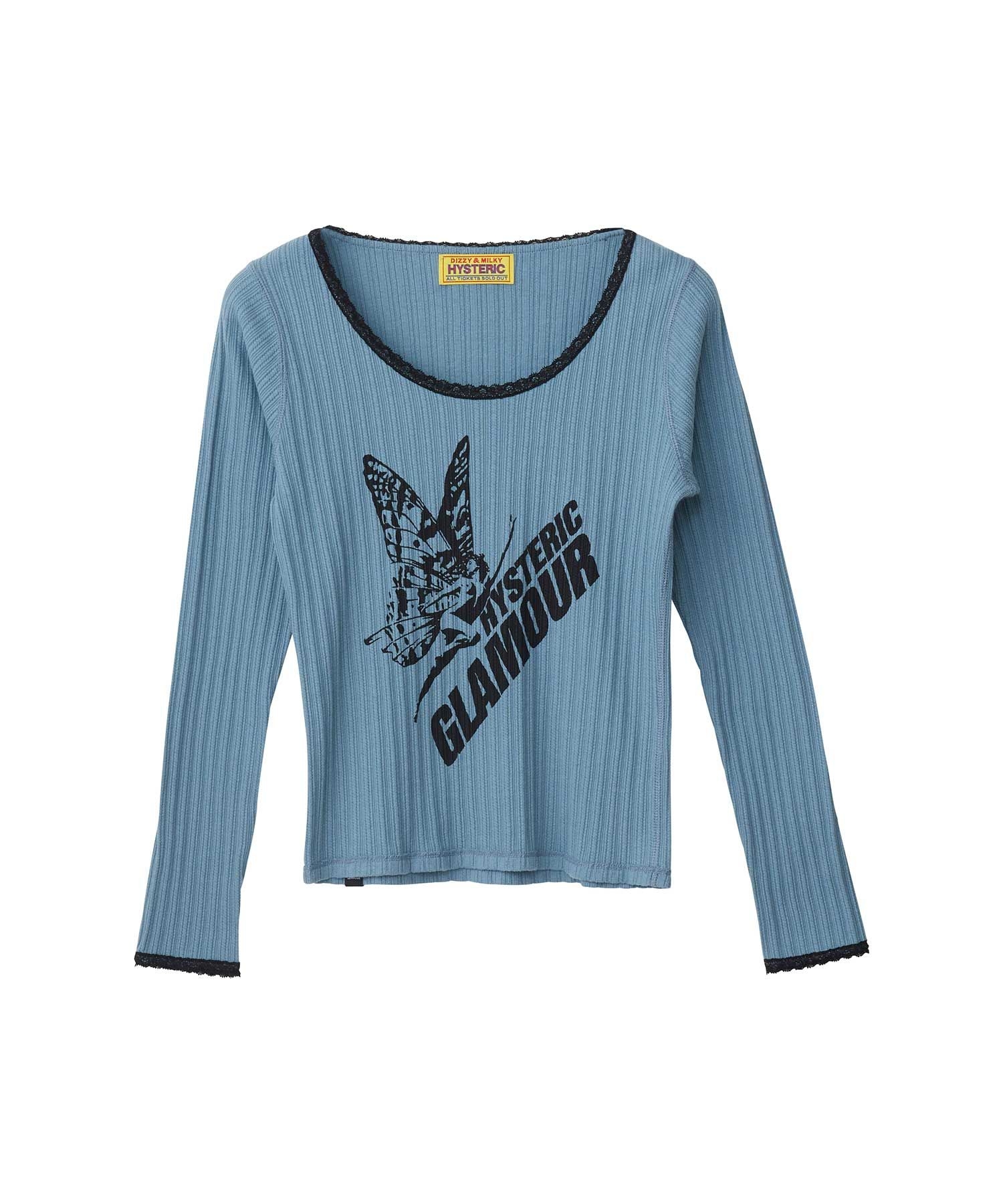 HYSTERIC GLAMOUR 버터플라이 걸 치히 티셔츠
