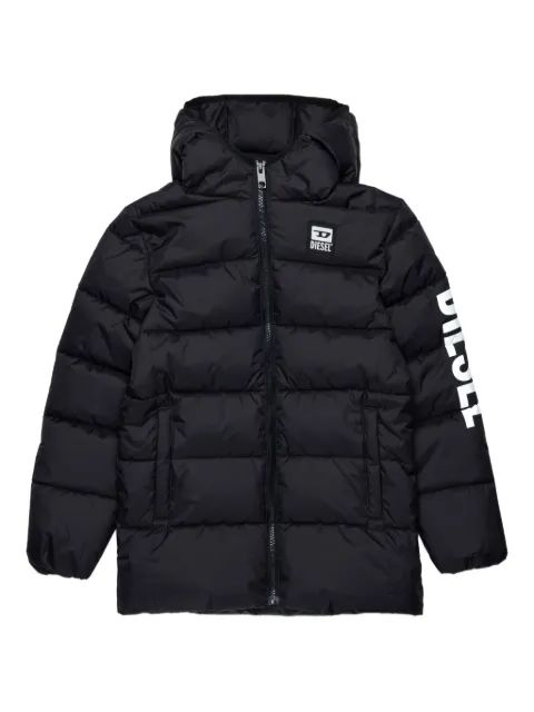 Diesel Kids 로고 소매 퀼팅 패딩 자켓