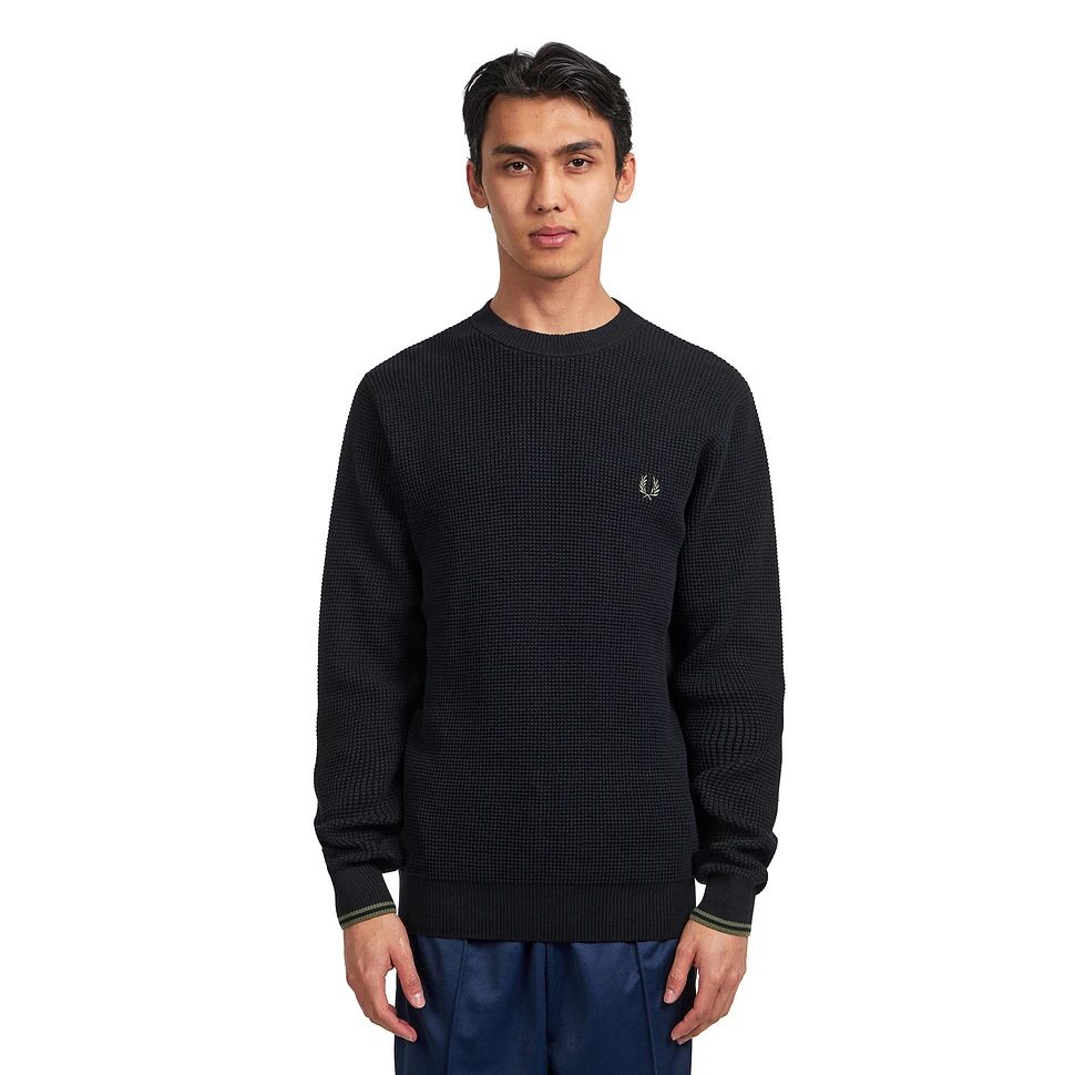 Fred Perry 와플 스티치 점퍼