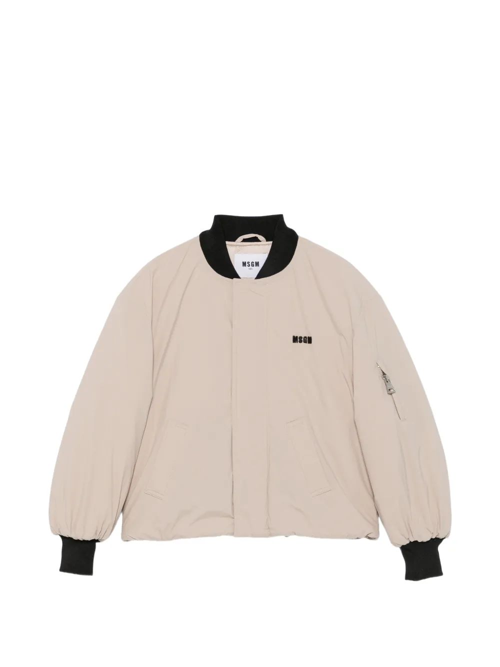 MSGM Kids 로고 자수 봄버 자켓