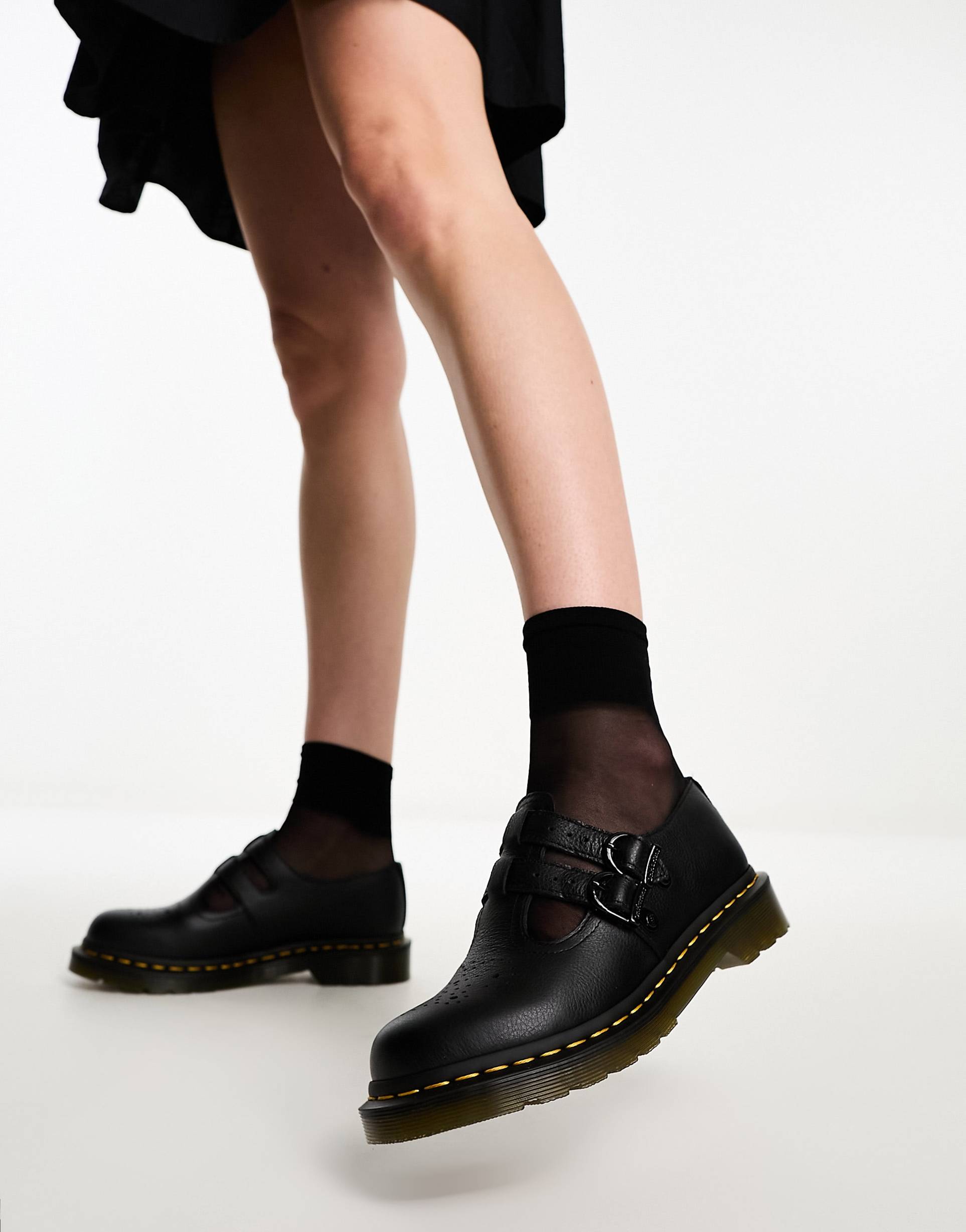 DR. MARTENS 8065 메리 제인 슈즈 블랙 가죽