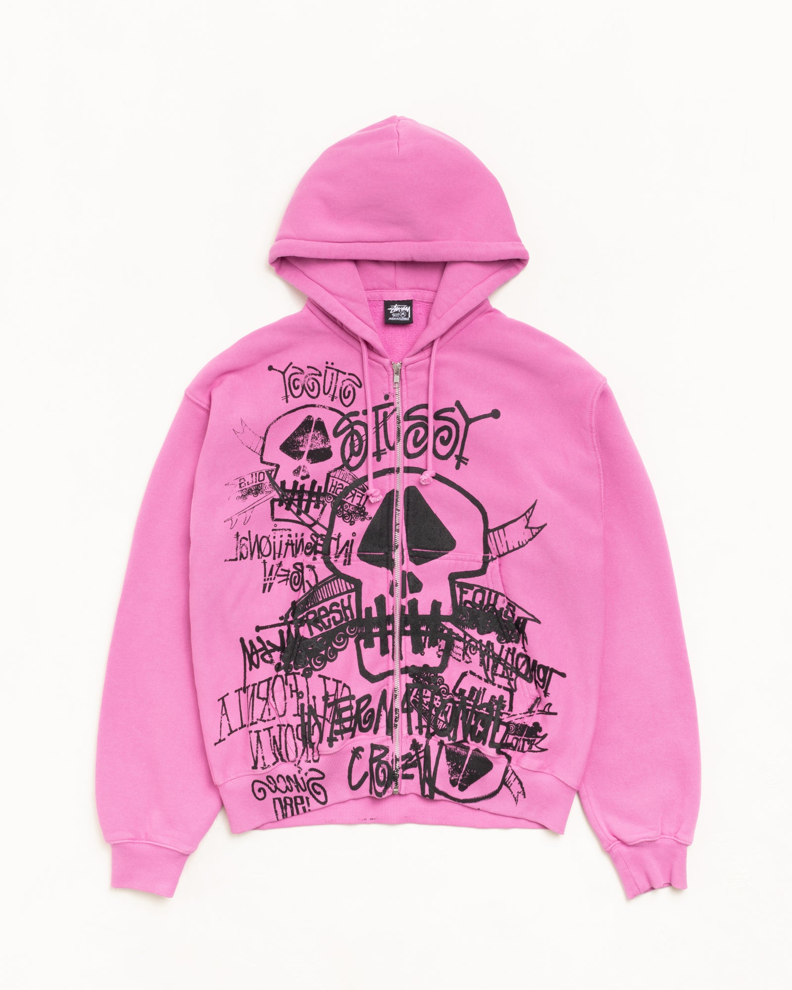 STUSSY 스컬스 집 후드 피그먼트 염색