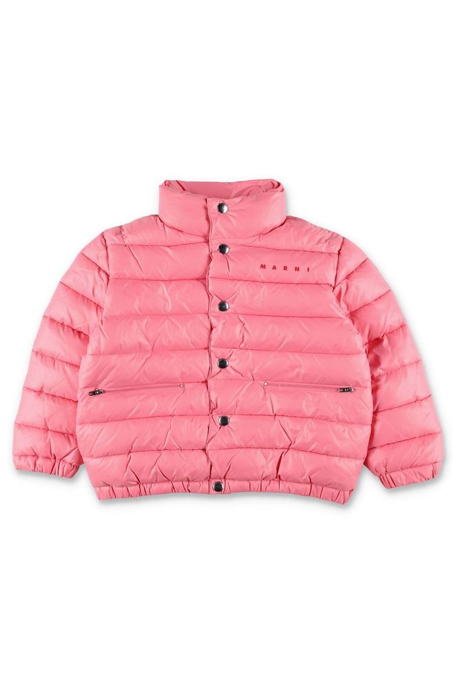 Marni Kids 로고 퀼팅 다운 자켓