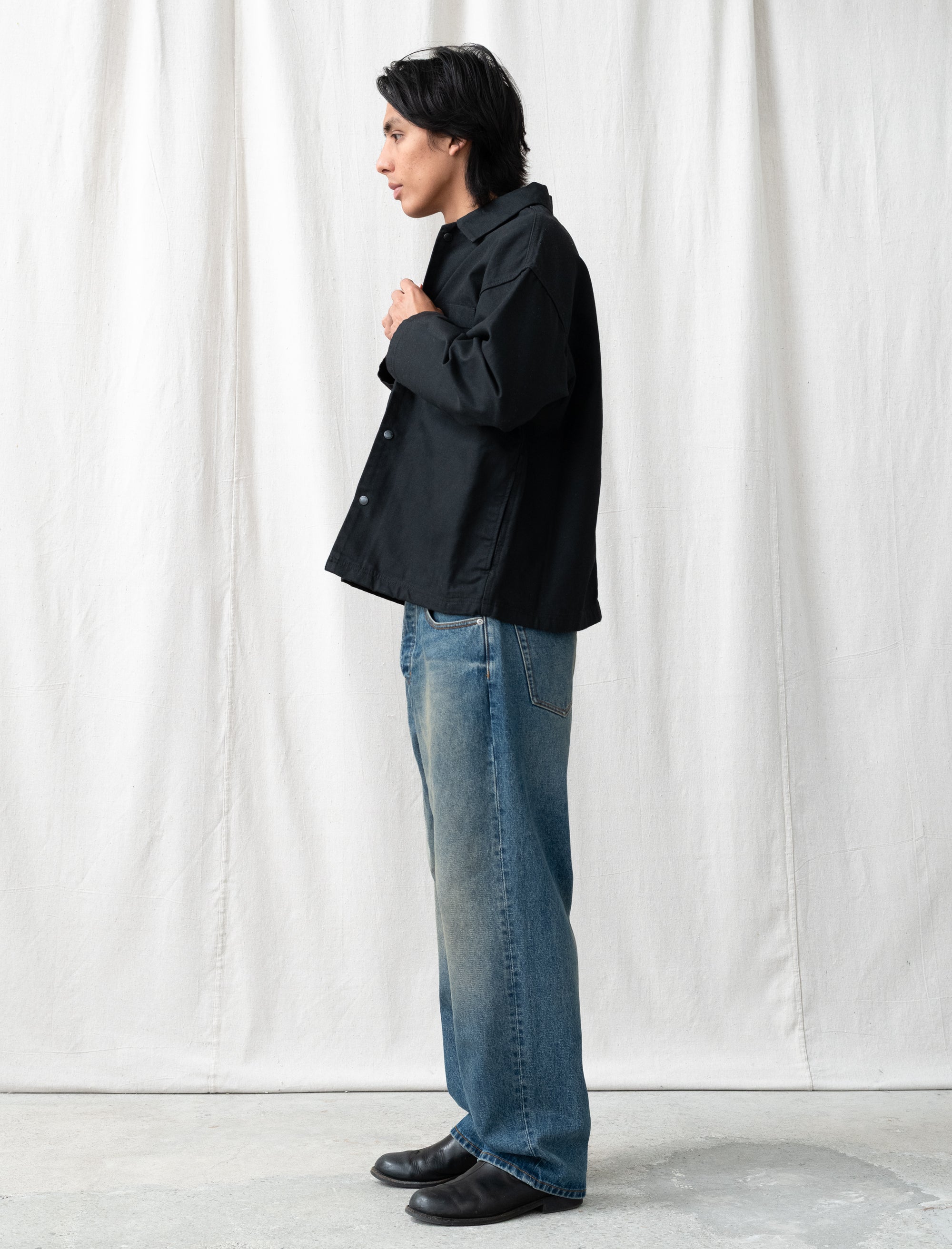 STUSSY 캔버스 워크 오버셔츠
