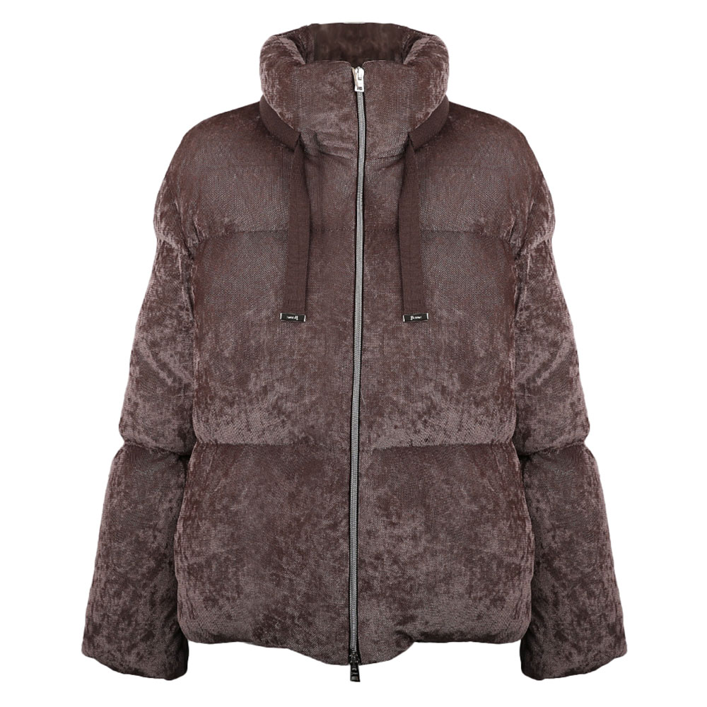 THOM BROWNE 에르노 스트레치 벨벳 드로스트링 다운 자켓 PI00176DR-12904-8810