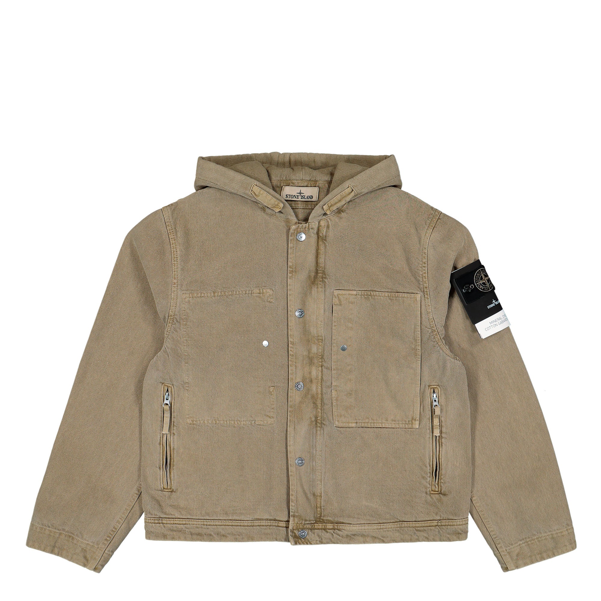 STONE ISLAND 가바르딘 TC 후드 자켓 다수 포켓