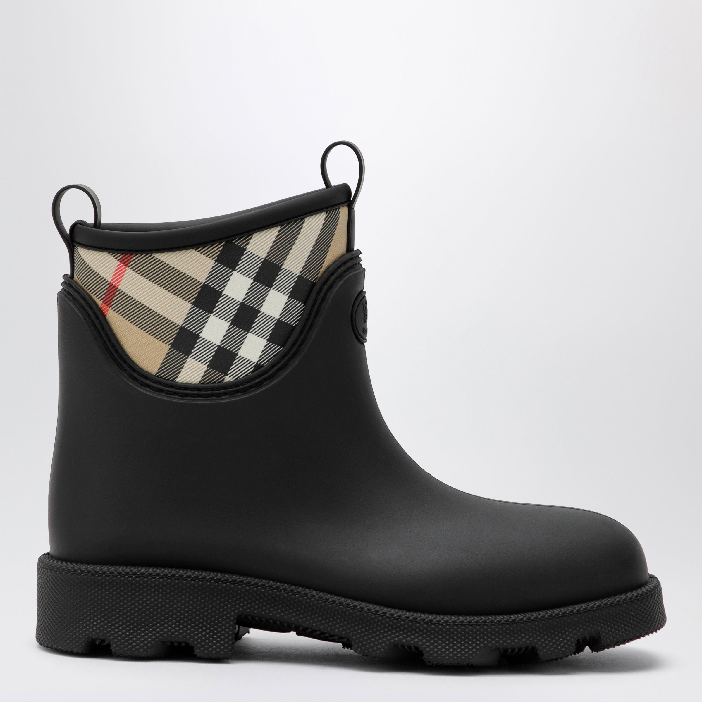BURBERRY 마시 스탬프 고무 나일론 장화