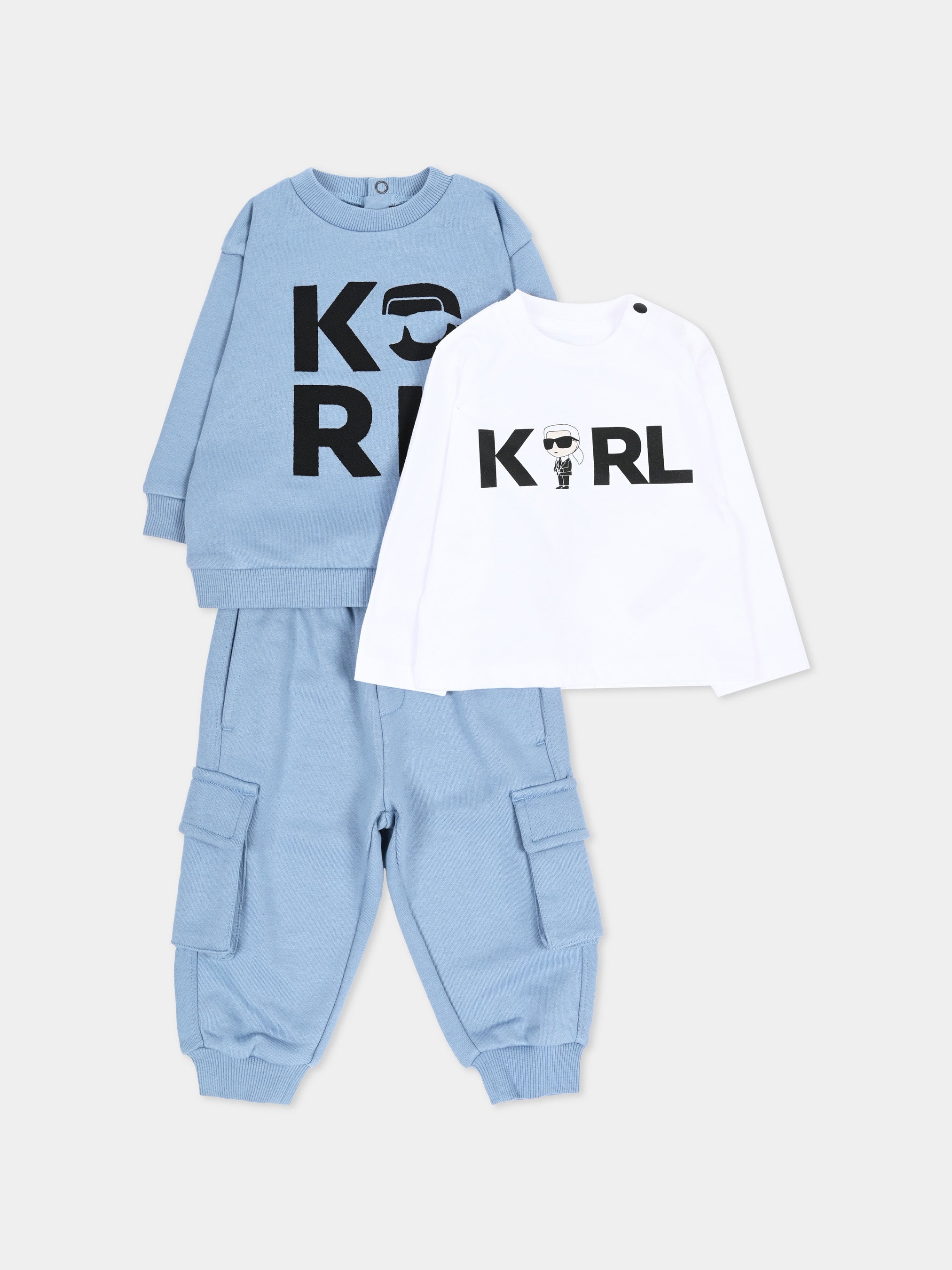 Karl Lagerfeld Kids 롱 블루 스포츠 의상