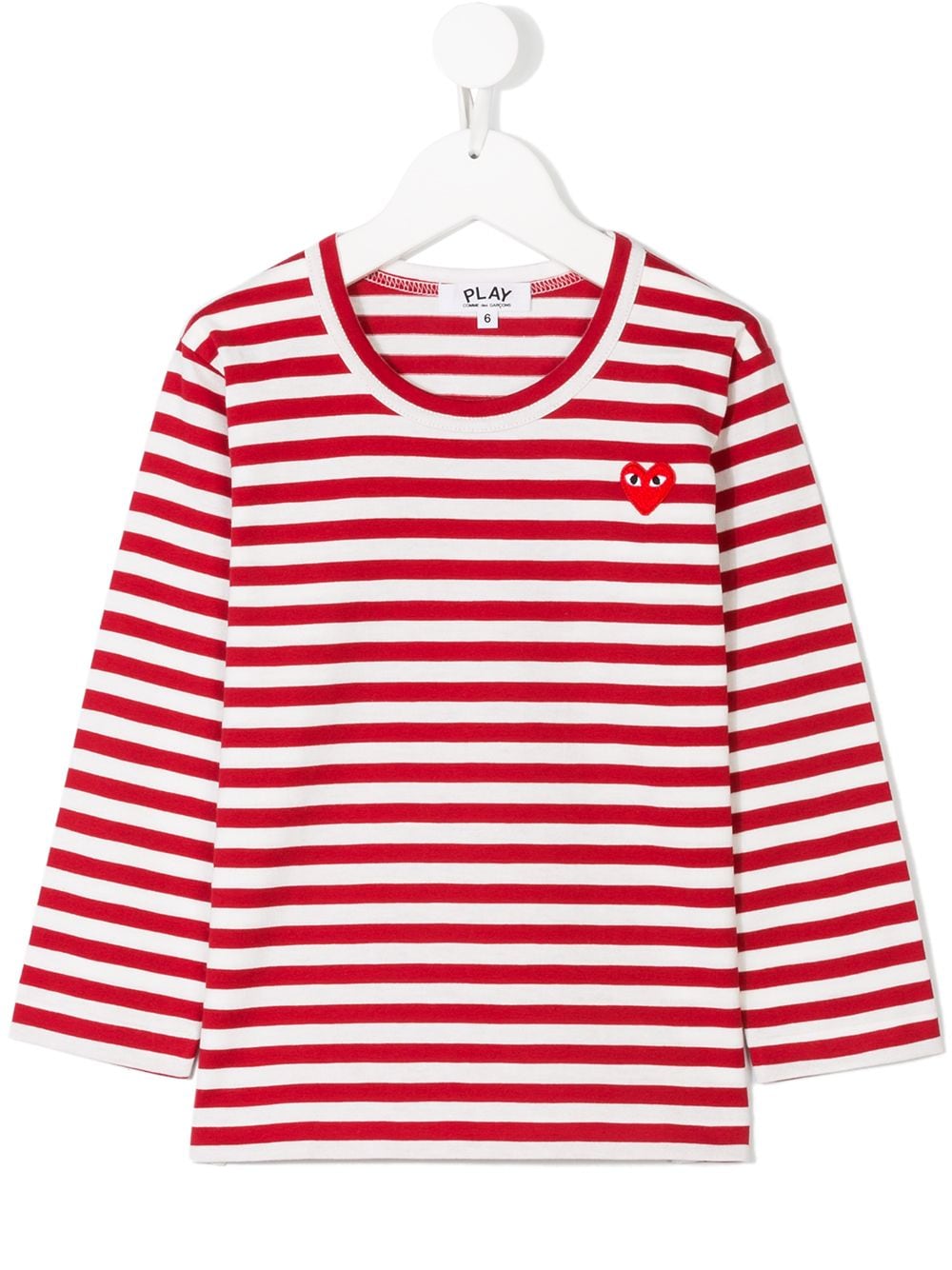 Comme Des Garçons Play Kids 키즈 스트라이프 플레이 티