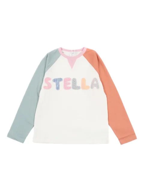 Stella McCartney Kids 패치워크 장식 긴팔 티셔츠