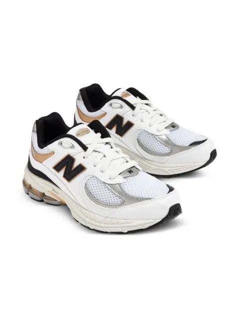 New Balance Kids 2002R 화이트 블랙 골드 스니커즈