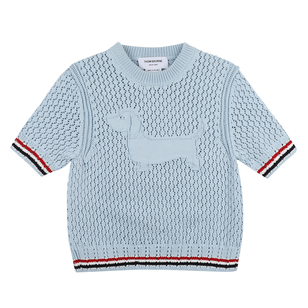 THOM BROWNE 톰브라운 헥터 포인텔 니트 티셔츠 FKA511AY3062-472