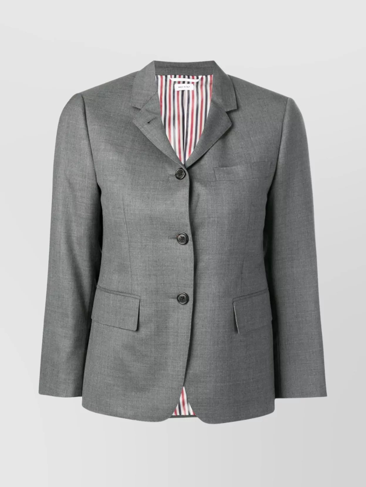THOM BROWNE 울 크롭 슬리브 블레이저