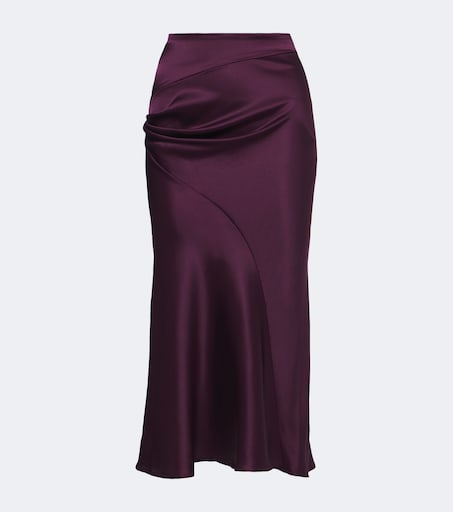 NINA RICCI 실크 혼합 맥시 스커트