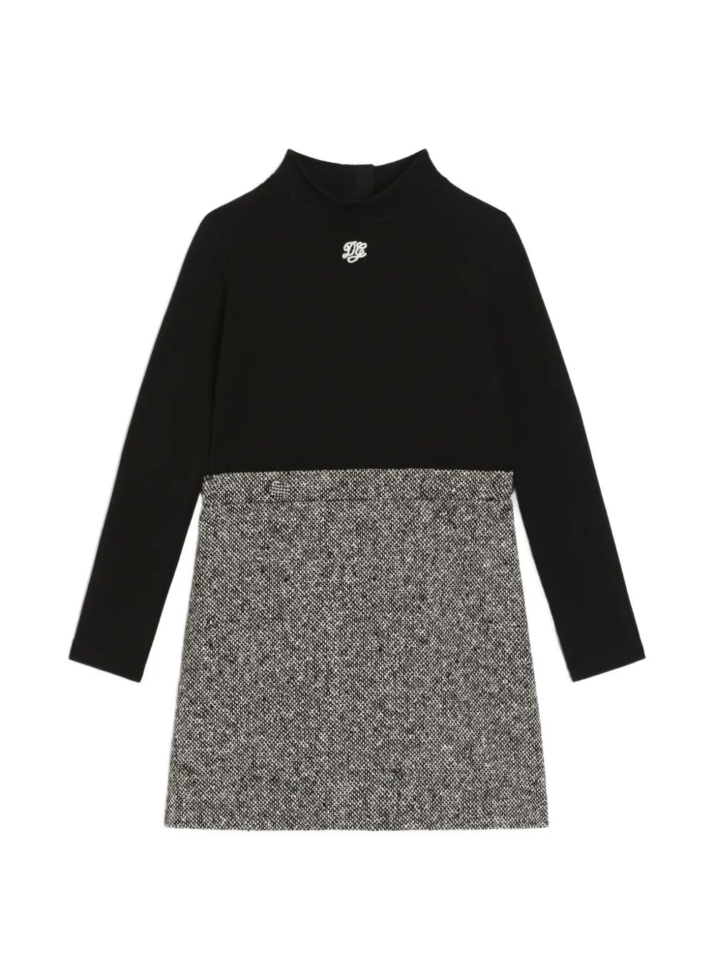 Dolce & Gabbana Kids 믹스 소재 원피스