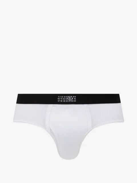 MM6 Maison Margiela 로고 프린트 밴드 팬티