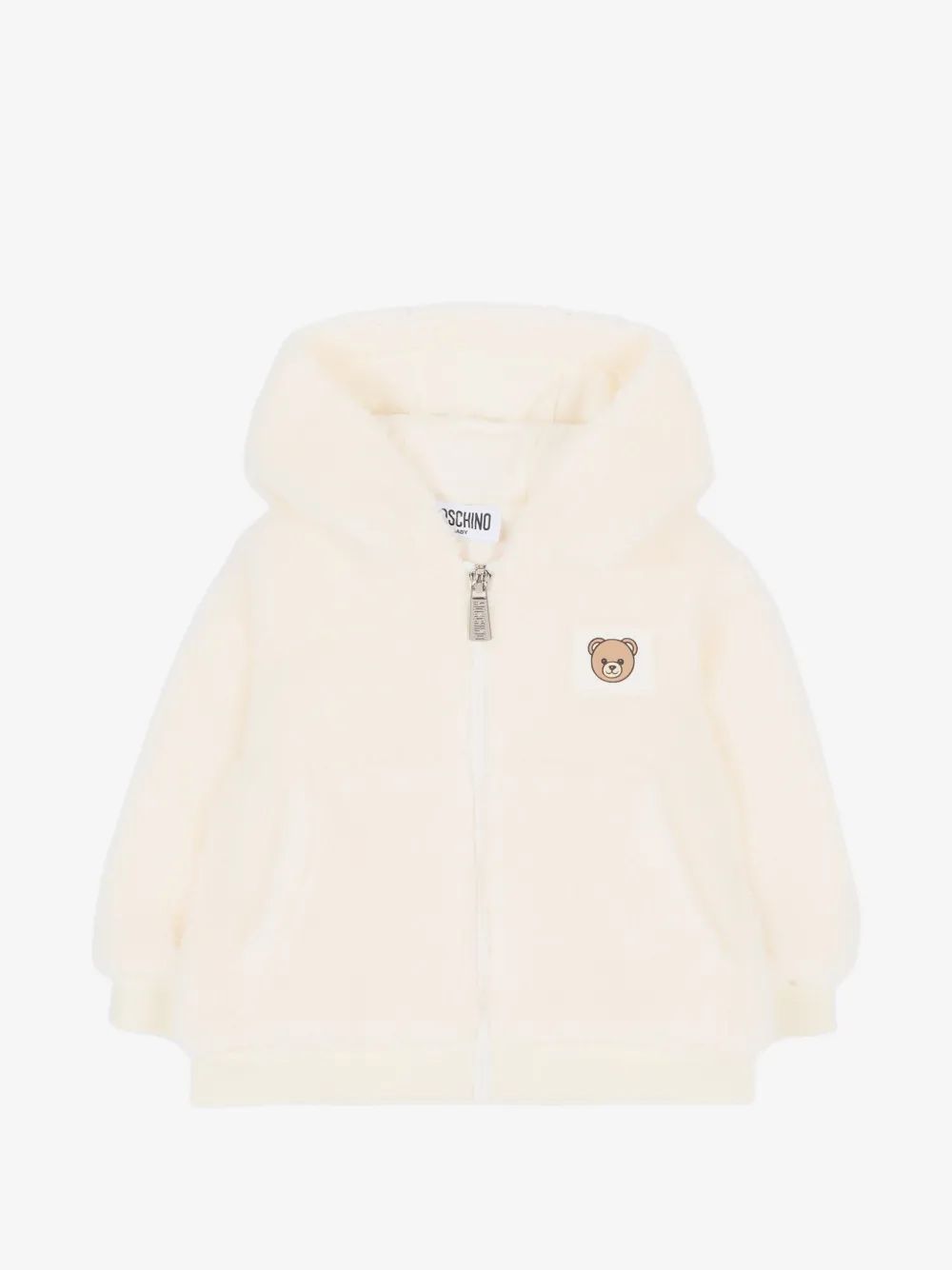 Moschino Kids 테디 베어 패치 후드 자켓