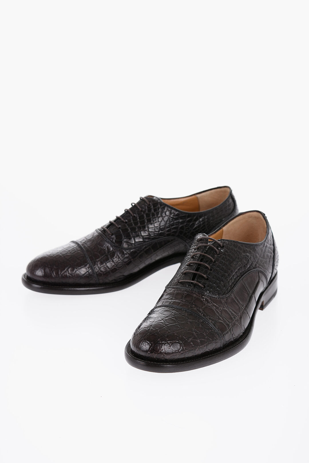 Corneliani 악어 가죽 옥스포드 슈즈