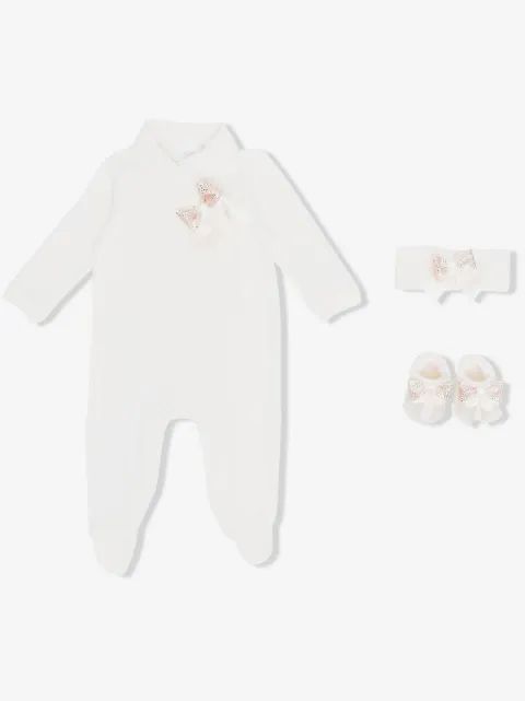 La Perla Kids 보우 디테일 바디수트 세트