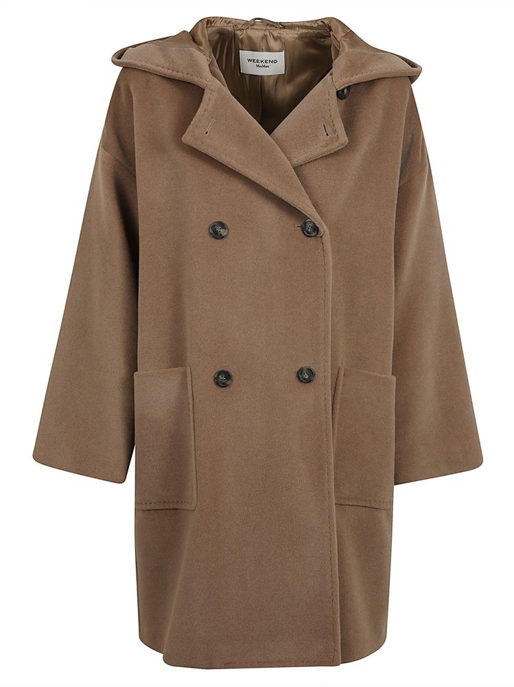 MaxMara Weekend 트로피코 후드 더블 브레스트 코트