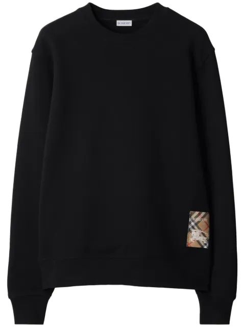 BURBERRY 체크 패치 면 스웨트셔츠
