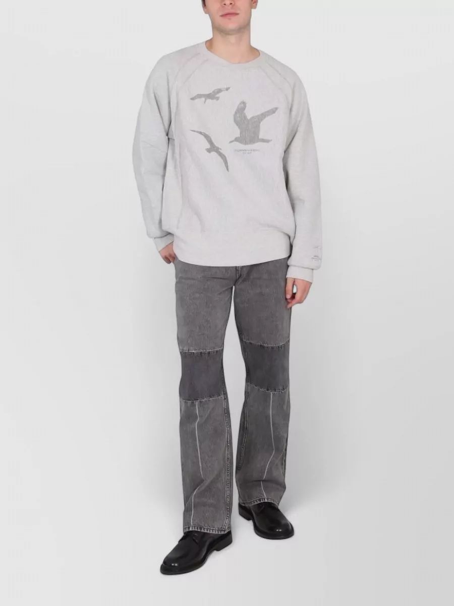 Engineered Garments 버드 프린트 크루넥 맨투맨