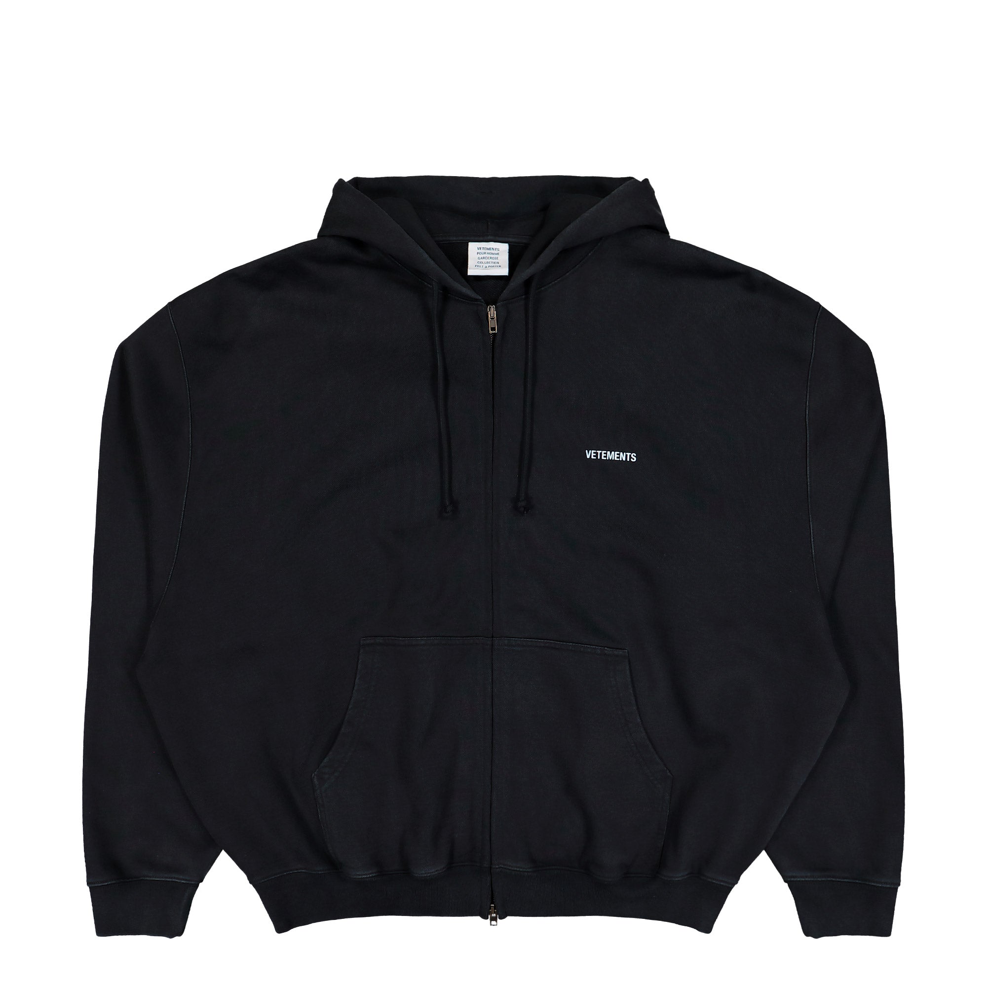 VETEMENTS 클래식 로고 집업 후드