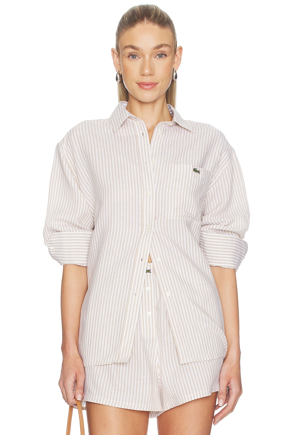 Lacoste 오버사이즈 핏 셔츠