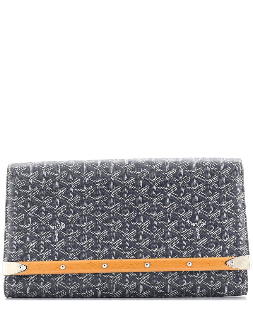 GOYARD 그레이 이네 코팅 캔버스 몬테카를로 클러치