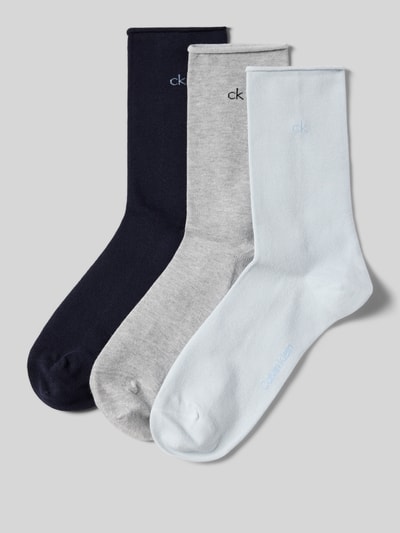 CK CALVIN KLEIN  로고 스티칭 3팩 양말