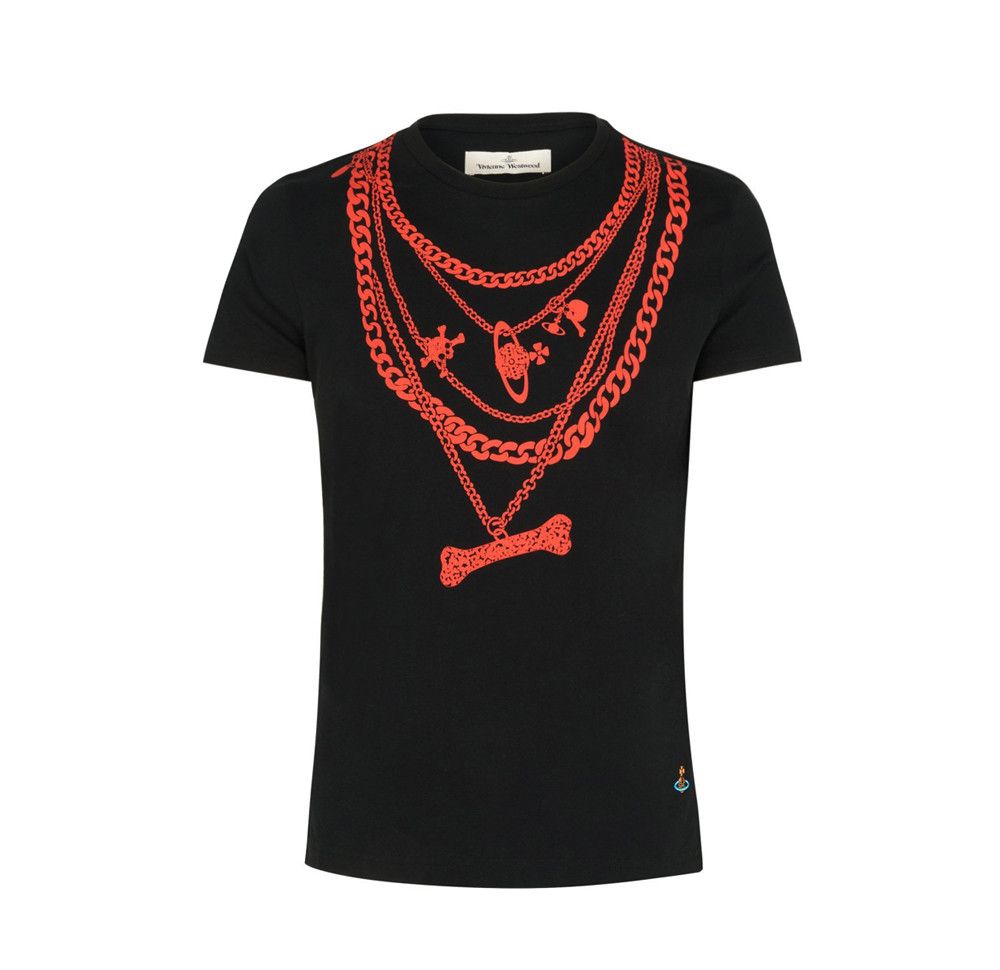 VIVIENNE WESTWOOD 25FW 체인 페루 티셔츠 블랙 3G01003V J001M N401
