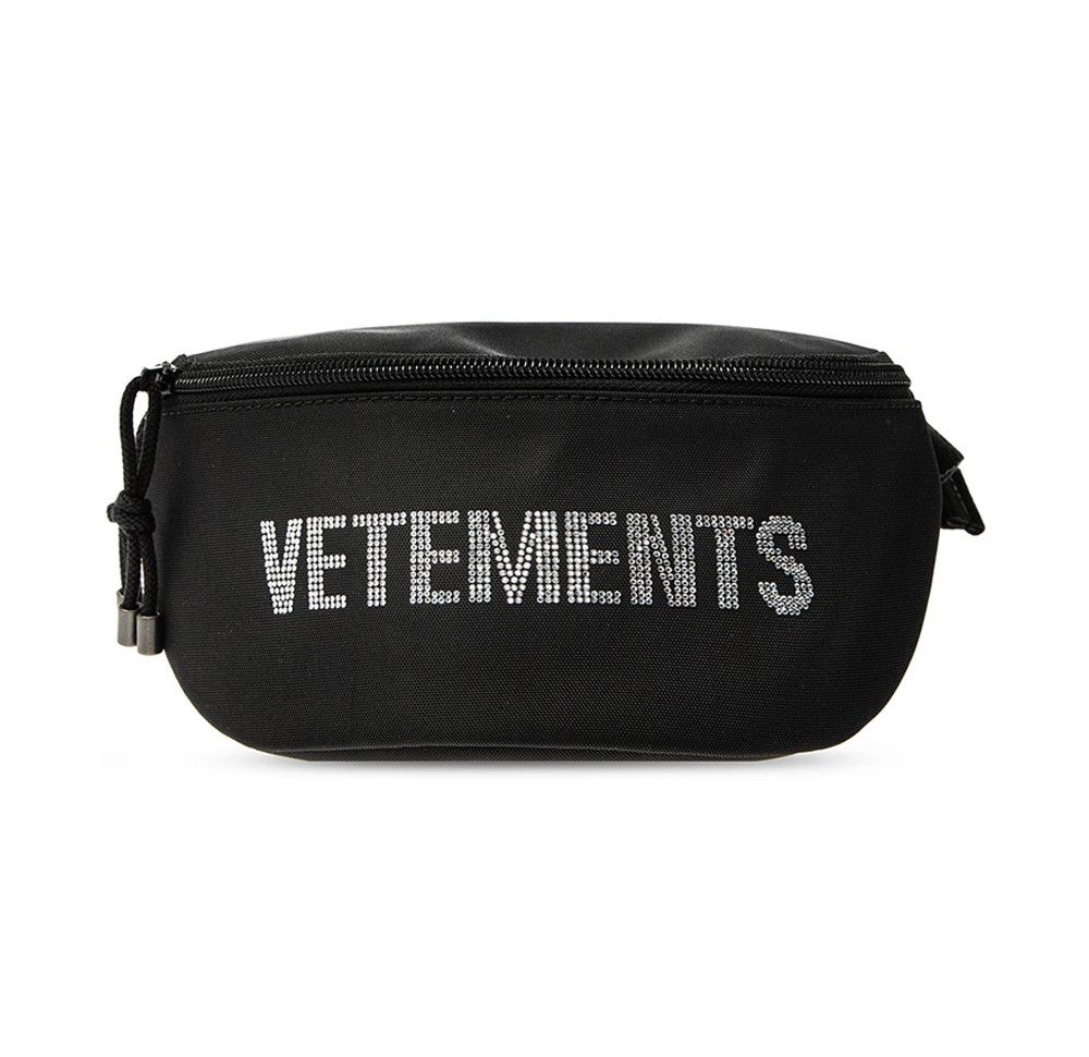 VETEMENTS 라인스톤 힙색/벨트백 블랙 UAH21BA259 BLACK