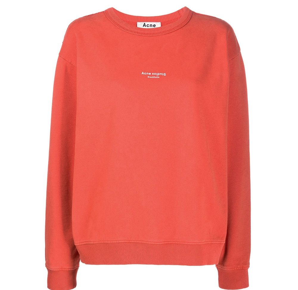 Acne Studios 리버스 로고 맨투맨 파피레드 AI0045 BCB