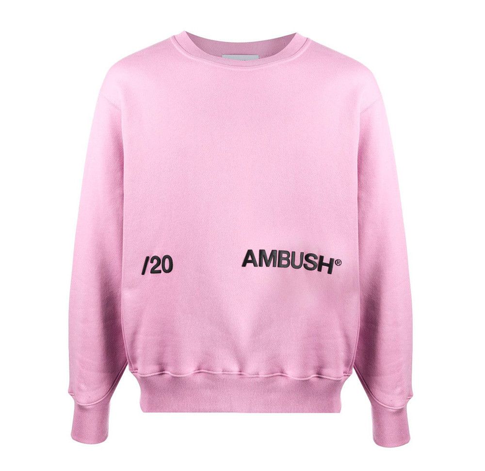 AMBUSH 시그니처 로고 크루넥 맨투맨 12112067 PINK
