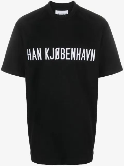 HAN KJOBENHAVN 로고 프린트 오가닉 코튼 티셔츠