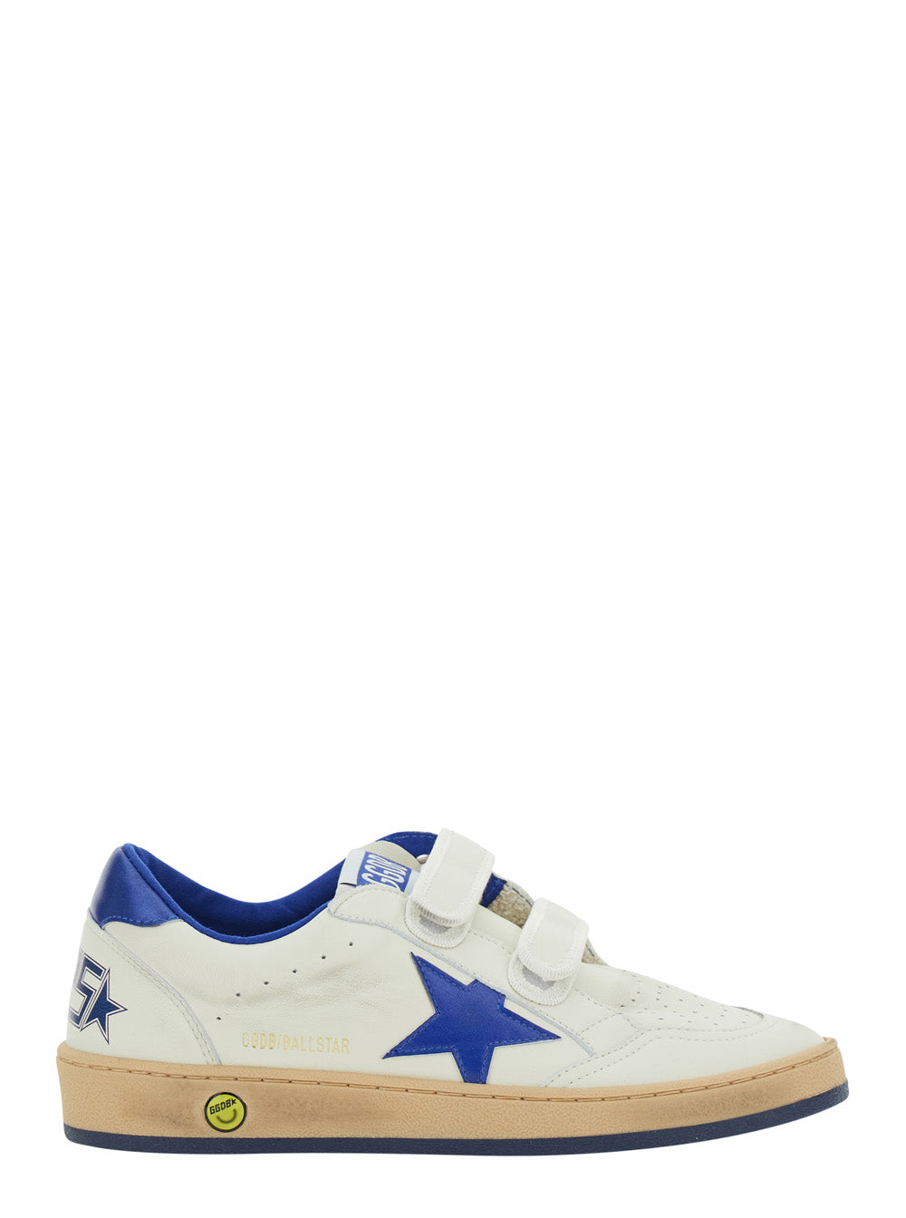 Golden Goose Kids 아기 남아 가죽 스니커즈 스타 패치 벨크로